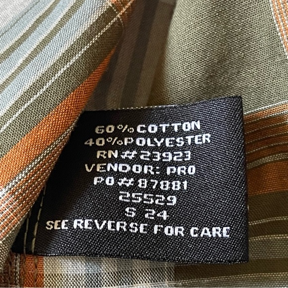 Work 'N Sport men’s short sleeve Pearl snap button up shirt size large plaid - Picture 6 of 8